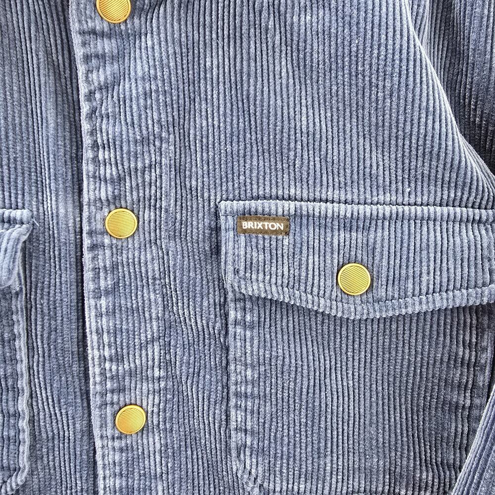 Brixton Durham Sherpa‎ Lined Jacket Mens Joe Blue Corduroy Relaxed Fit - Picture 6 of 13